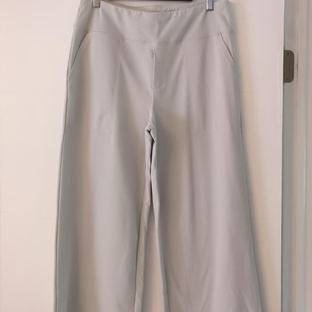 G4FREE Loose High Waisted Business Casual Stretchy Gray Wide-Leg Pants Travel XL - Picture 3 of 8